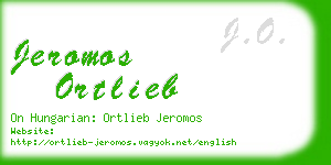 jeromos ortlieb business card
